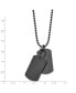 Фото #2 товара Chisel brushed and Laser Cut Black IP-plated Double Dog Tag Ball Chain