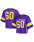 ფოტო #1 პროდუქტის Women's Purple LSU Tigers Fashion Boxy Cropped Football Jersey