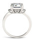ფოტო #4 პროდუქტის Moissanite Emerald Engagement Ring (3-3/4 ct. tw.) in 14k White Gold