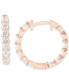 Lab Grown Diamond Bezel In & Out Small Hoop Earrings (2 ct. t.w.) in 14k White, Yellow or Rose Gold