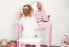Фото #5 товара Детский гримо-столик Pinolino Jasmin, с зеркалом, 1 ящиком, 1 полкой, 1 столиком, в комплекте с табуретом, розовый и белый.