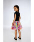 Girl Bi-Material Dress With Rainbow Mesh Bubble Skirt - Child