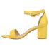 CL by Laundry Jody Block Heels Ankle Strap Womens Yellow Dress Sandals IJVC1SSS