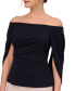 Фото #5 товара Women's Off-The-Shoulder Cape-Sleeve Top