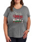 ფოტო #1 პროდუქტის Air Waves Trendy Plus Size Snoopy Christmas Carol Graphic T-shirt
