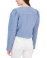 ფოტო #2 პროდუქტის Women's Quilted Puff-Shoulder Zip-Front Jacket
