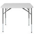 Фото #1 товара 34'' Square Height Adjustable Granite White Plastic Folding Table