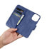 Фото #14 товара Чехол для смартфона ICARER iPhone 14 Pro Max 2w1 кожаный с карманом Anti-RFID синий