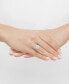 ფოტო #2 პროდუქტის Sterling Silver Ring Set, Cubic Zirconia Bridal Ring and Band Set (7-5/8 ct. t.w.)