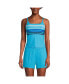 Фото #1 товара Women's Chlorine Resistant Square Neck Tankini Swimsuit Top