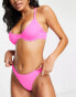 ASOS DESIGN mix and match underwired bikini top in bright pink