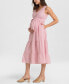 ფოტო #6 პროდუქტის Women's Maternity Cotton Button-Down Sleeveless Midi Dress