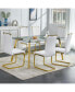 Фото #8 товара Rectangular Glass Dining Table, Golden Legs