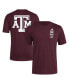 Men's Maroon Texas A&M Aggies Reverse Retro Baseball 2 Hit T-Shirt