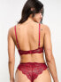 Фото #8 товара ASOS DESIGN Sienna lace underwired plunge bra in red