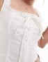 Фото #2 товара SNDYS linen square neck button down top in white