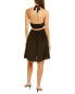 Celina Moon Halter Mini Dress Women's Black L