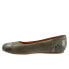 Фото #4 товара Softwalk Sonoma Cap Toe S1907-366 Womens Green Leather Ballet Flats Shoes 5.5