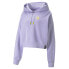 Фото #1 товара Puma Pivot Cropped Pullover Hoodie Womens Purple Casual Outerwear 53420209