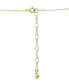 ფოტო #4 პროდუქტის Green Quartz & Cubic Zirconia Two-Stone Pendant Necklace, 16" + 2" extender, Created for Macy's