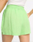 Фото #2 товара ASOS DESIGN Petite pull on short with linen in apple green