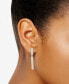 ფოტო #2 პროდუქტის Diamond Bar Drop Earrings (1/10 ct. t.w.) in Sterling Silver