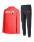 Фото #1 товара Men's Black, Red Chicago Bulls Meter Pullover Hoodie and Jogger Pants Set