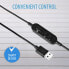 Фото #8 товара Игровая гарнитура V7 Essentials USB Stereo с микрофоном - наушники с головным ободком - офис/колл-центр - черные - бинауральные - блок управления в линии