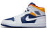 Фото #1 товара Кроссовки Nike Air Jordan 1 Mid Royal Blue Laser Orange (Белый, Синий)