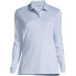 Фото #12 товара Women's School Uniform Tall Long Sleeve Interlock Polo Shirt