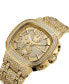 ფოტო #5 პროდუქტის Men's Heist Platinum Series 18k Gold-plated Stainless Steel Watch, 47.5mm