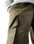 Фото #3 товара ASOS DESIGN baggy cargo trousers in ripstop with elasticated waist in Khaki