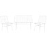 Фото #2 товара Набор стол и 3 кресла Home ESPRIT Белый Металл 115 x 53 x 83 cm
