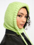 Фото #7 товара Basic Pleasure Mode atomic loose chunky knitted hood in bright green