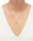 ფოტო #3 პროდუქტის Diamond Mini-Heart Pendant Necklace (1/10 ct. t.w.) in Sterling Silver and 14k Gold