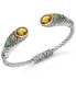 Фото #1 товара Citrine & Bali Jimbaran Cuff Bracelet in Sterling Silver and 18K Gold