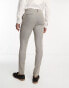 ASOS DESIGN skinny suit trousers in micro check in stone