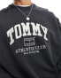 Tommy Jeans boxy crew neck sweatshirt in black