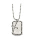 Фото #1 товара Chisel antiqued Brushed 2 Piece Textured Cross Dog Tag Ball Chain