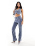 Missyempire denim waistcoat co-ord in blue UK 12 - фото #3