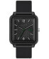 ფოტო #1 პროდუქტის Men's Studio Black Silicone Strap Watch 36mm x 38mm