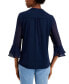 Фото #2 товара Women's Textured Pintuck Top, Regular & Petite, Created for Macy's