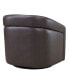 Фото #3 товара Desi 32" Genuine Leather in Contemporary Swivel Accent Chair