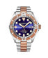 ფოტო #1 პროდუქტის Men's Aquadiver Silver-tone Stainless Steel , Purple Dial , 45mm Round Watch