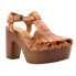 Sbicca Rosarito Huarache Block Heels Womens Beige Casual Sandals PS156-282