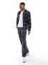 Calvin Klein twill graphic check overshirt in black