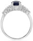 ფოტო #3 პროდუქტის Sapphire (1-1/2 ct. t.w.) & Diamond (1/4 ct. t.w.) Ring in 14k White Gold