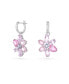 Crystal Mixed Cuts Flower Gema Drop Earrings