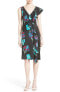 Фото #2 товара Diane von Furstenberg 153019 Women's Silk Side Ruffle Sheath Dress Black Sz. 8