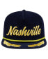 ფოტო #4 პროდუქტის Men's Navy Nashville SC Scrambled Eggs Corduroy Golfer Snapback Hat